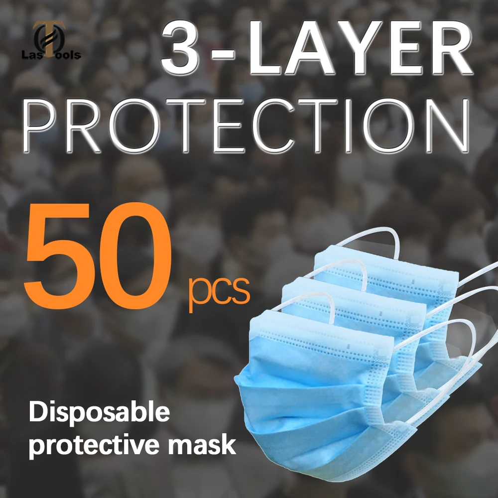 50PCS Disposable Protective Mask 3 Layers Dustproof Facial Protective Cover Mask PM2.5 Mask
50PCS Disposable Protective Mask 3 Layers Dustproof Facial Protective Cover Mask PM2.5 Mask
