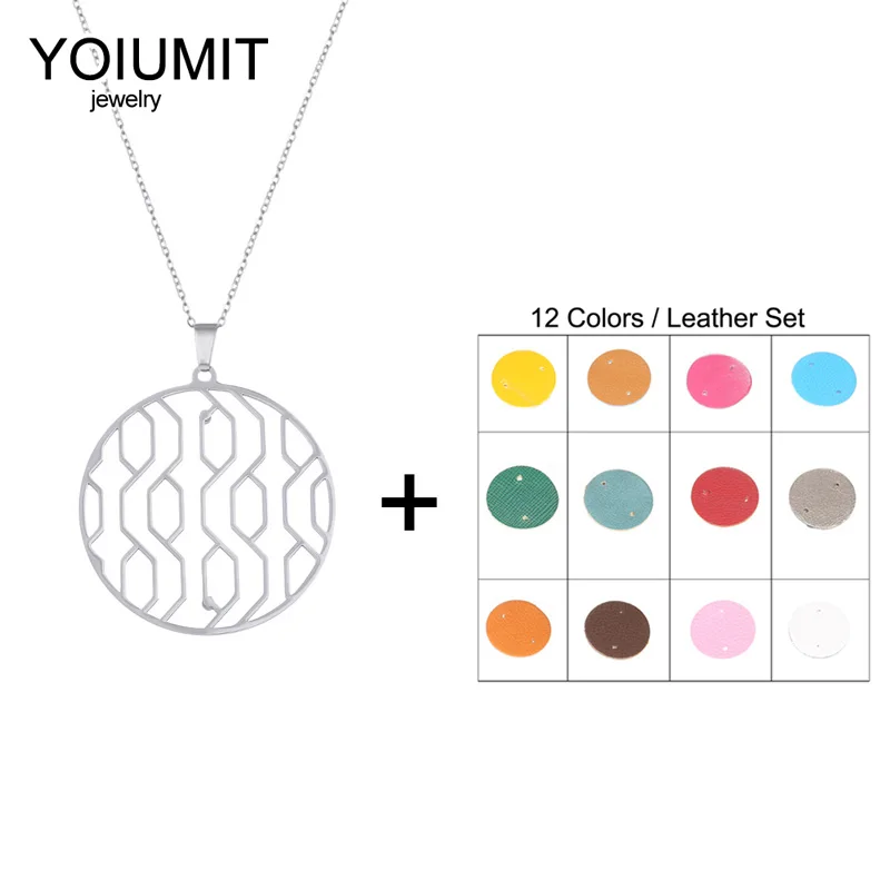 Cremo DIY Charm Necklaces pendants Interchangeable Leather Jewelry Stainless Steel Necklace Round For Women Femme Bijoux 2020
Cremo DIY Charm Necklaces pendants Interchangeable Leather Jewelry Stainless Steel Necklace Round For Women Femme Bijoux 2020