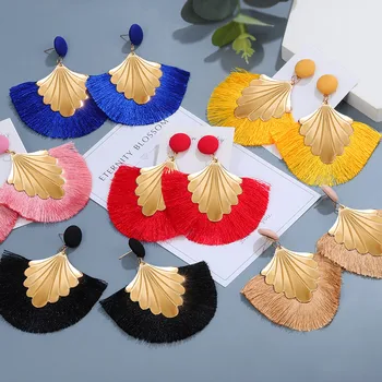 ZWCX New Bohemian Big Tassel Drop Earrings for Women Drape Cotton Silk multiple colour Earrings Party 2020 Female Jewelry
ZWCX New Bohemian Big Tassel Drop Earrings for Women Drape Cotton Silk multiple colour Earrings Party 2020 Female Jewelry