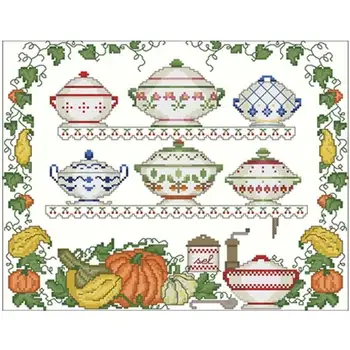 Kitchenware and Vegetables patterns Counted Cross Stitch 11 14 18CT DIY Chinese Cross Stitch Kits Embroidery Needlework Sets
Kitchenware and Vegetables patterns Counted Cross Stitch 11 14 18CT DIY Chinese Cross Stitch Kits Embroidery Needlework Sets