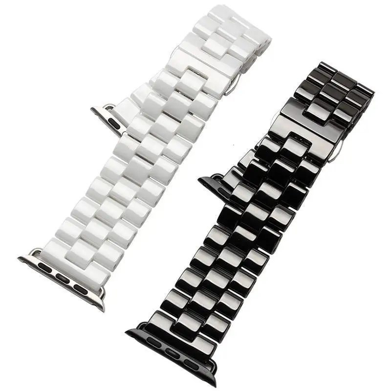 Ceramic Replacement Wrist Band Bracelet with Stainless Steel Buckle Clasp Ceramics Strap for iWatch Apple Watch 38/40mm 42/44mm
Ceramic Replacement Wrist Band Bracelet with Stainless Steel Buckle Clasp Ceramics Strap for iWatch Apple Watch 38/40mm 42/44mm