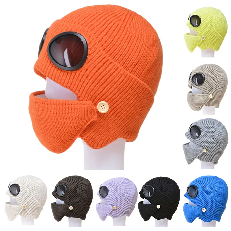 Aviator Glasses Ear Protection Cap Plus Velvet Warm Woolen Cap Women Korean Knitted Hat Full Face Cover Mask Cycling Mask
Aviator Glasses Ear Protection Cap Plus Velvet Warm Woolen Cap Women Korean Knitted Hat Full Face Cover Mask Cycling Mask