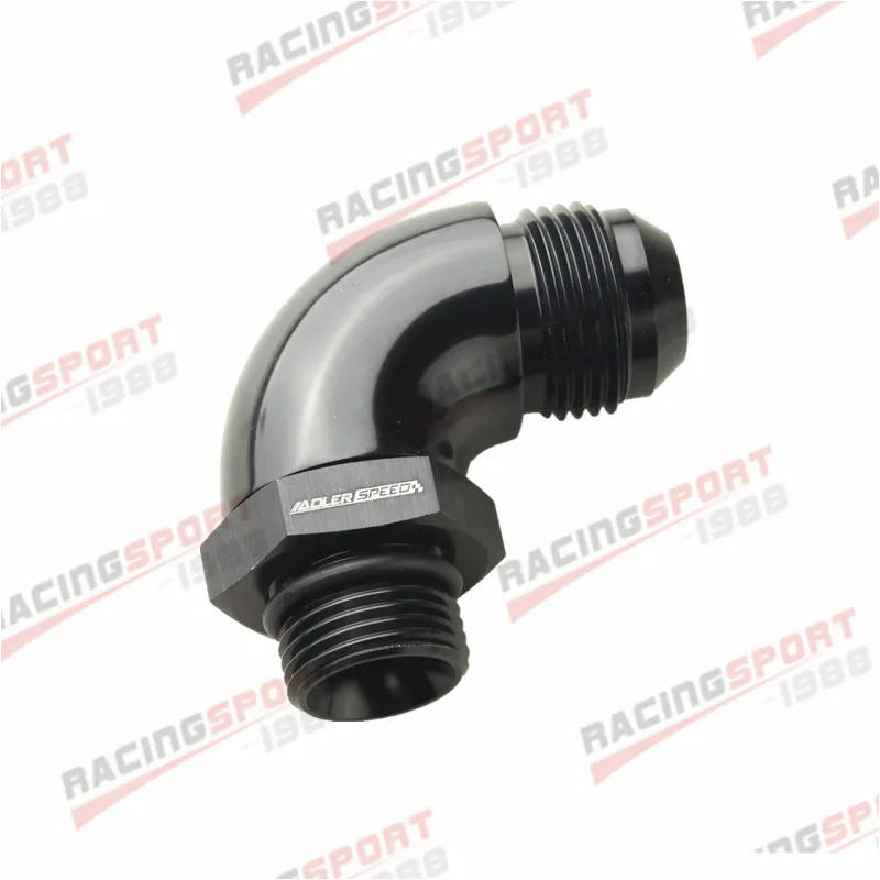 

AN12 Male To AN10 5/8" UNF 90 Degree Aluminum Fitting Adapter Black