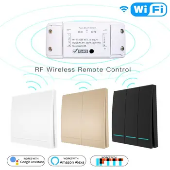WiFi Smart Light Switch Universal Breaker Timer Tuya APP Wireless Remote Control Works With Alexa Google Home
WiFi Smart Light Switch Universal Breaker Timer Tuya APP Wireless Remote Control Works With Alexa Google Home