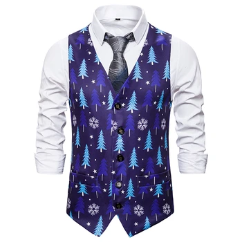 Funny Xmas Tree Snowflake Printed Christmas Suit Vest for Men Single Breasted Christmas Dress Vest Plus Size
Funny Xmas Tree Snowflake Printed Christmas Suit Vest for Men Single Breasted Christmas Dress Vest Plus Size