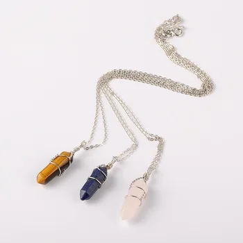 10pcs NaturalGemstone Pendant Necklaces with Brass Chains and Spring Clasps Mixed Stone 18"
10pcs NaturalGemstone Pendant Necklaces with Brass Chains and Spring Clasps Mixed Stone 18"