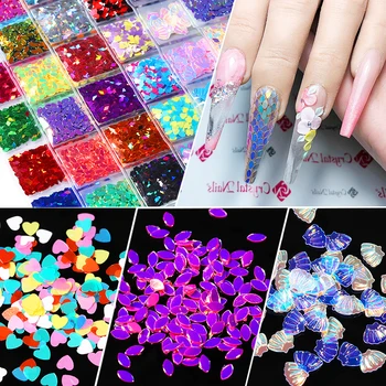 6 grid/bag Mixed Sequins Colorful Love/ Shell / Oval Patterns Nail Art Powder Flakes Sticker Dust For Nails DIY Decorations
6 grid/bag Mixed Sequins Colorful Love/ Shell / Oval Patterns Nail Art Powder Flakes Sticker Dust For Nails DIY Decorations