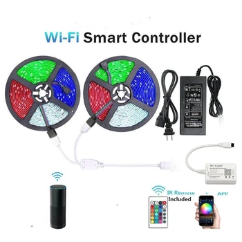 5m 10m WiFi LED Strip Light RGB RGBW RGBWW Waterproof SMD 5050 DC 12V rgb String Diode Flexible Ribbon WiFi Contoller + Adapter
5m 10m WiFi LED Strip Light RGB RGBW RGBWW Waterproof SMD 5050 DC 12V rgb String Diode Flexible Ribbon WiFi Contoller + Adapter