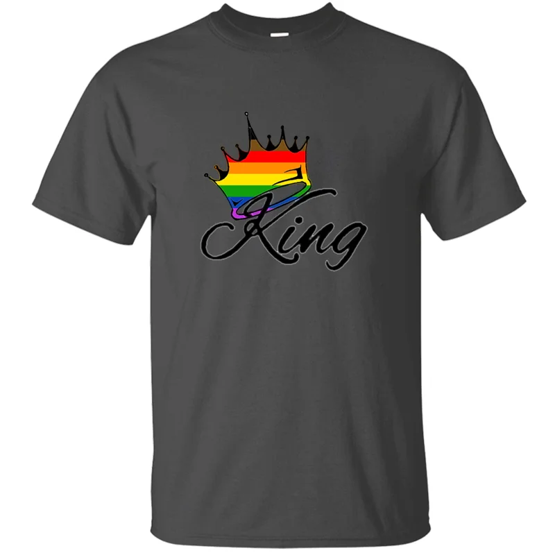 

Customize Customized Pride Wear King (Gay) T-Shirt Man 100% Cotton Cute White Gents Leisure Adult Tshirts Tee Top