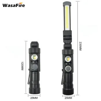 Magnet Foldable Torch Lamp COB LED Flashlight Work Flash Light 5 Modes USB Rechargeable Lanterna For Camping Hiking
Magnet Foldable Torch Lamp COB LED Flashlight Work Flash Light 5 Modes USB Rechargeable Lanterna For Camping Hiking