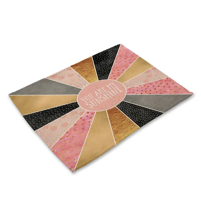 Creative Triangle Pattern Kitchen Placemat Drink Coasters Western Pad Dining Table Mats Cotton Linen Cup Mat 42*32cm
Creative Triangle Pattern Kitchen Placemat Drink Coasters Western Pad Dining Table Mats Cotton Linen Cup Mat 42*32cm