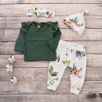 Summer Baby Girl Clothes Set Casual Short Sleeve T-shirt Tops Floral Trousers With Headband Hat Outfits Set 
Summer Baby Girl Clothes Set Casual Short Sleeve T-shirt Tops Floral Trousers With Headband Hat Outfits Set