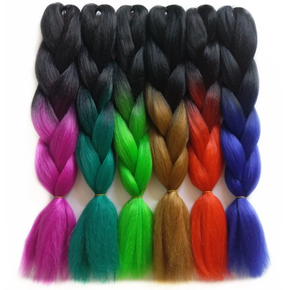 5Pcs/Lot Gradient two-color 24 Inch Synthetic Ombre Braiding Hair Jumb Braids Crochet Hair Heat Resistant
5Pcs/Lot Gradient two-color 24 Inch Synthetic Ombre Braiding Hair Jumb Braids Crochet Hair Heat Resistant