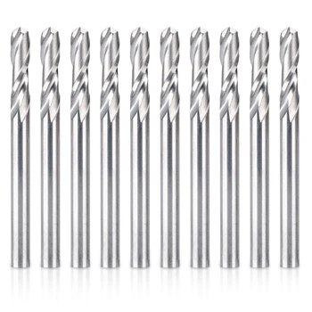 10 Pack CNC Router Bits 1/8 Shank 1 8 End Mill 2-Flute Spiral Upcut Milling Cutter Tungsten Steel Cutting Tool Set
10 Pack CNC Router Bits 1/8 Shank 1 8 End Mill 2-Flute Spiral Upcut Milling Cutter Tungsten Steel Cutting Tool Set