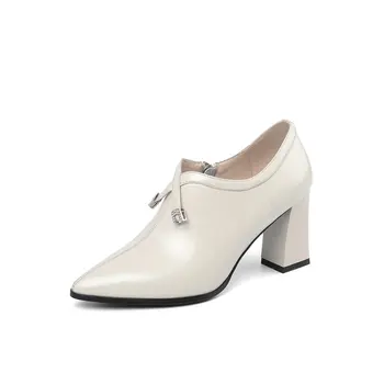 Women Genuine Leather High Heels Party Wedding Shoes Woman Sexy Square Heels Pumps Female Elegant Shoes
Women Genuine Leather High Heels Party Wedding Shoes Woman Sexy Square Heels Pumps Female Elegant Shoes