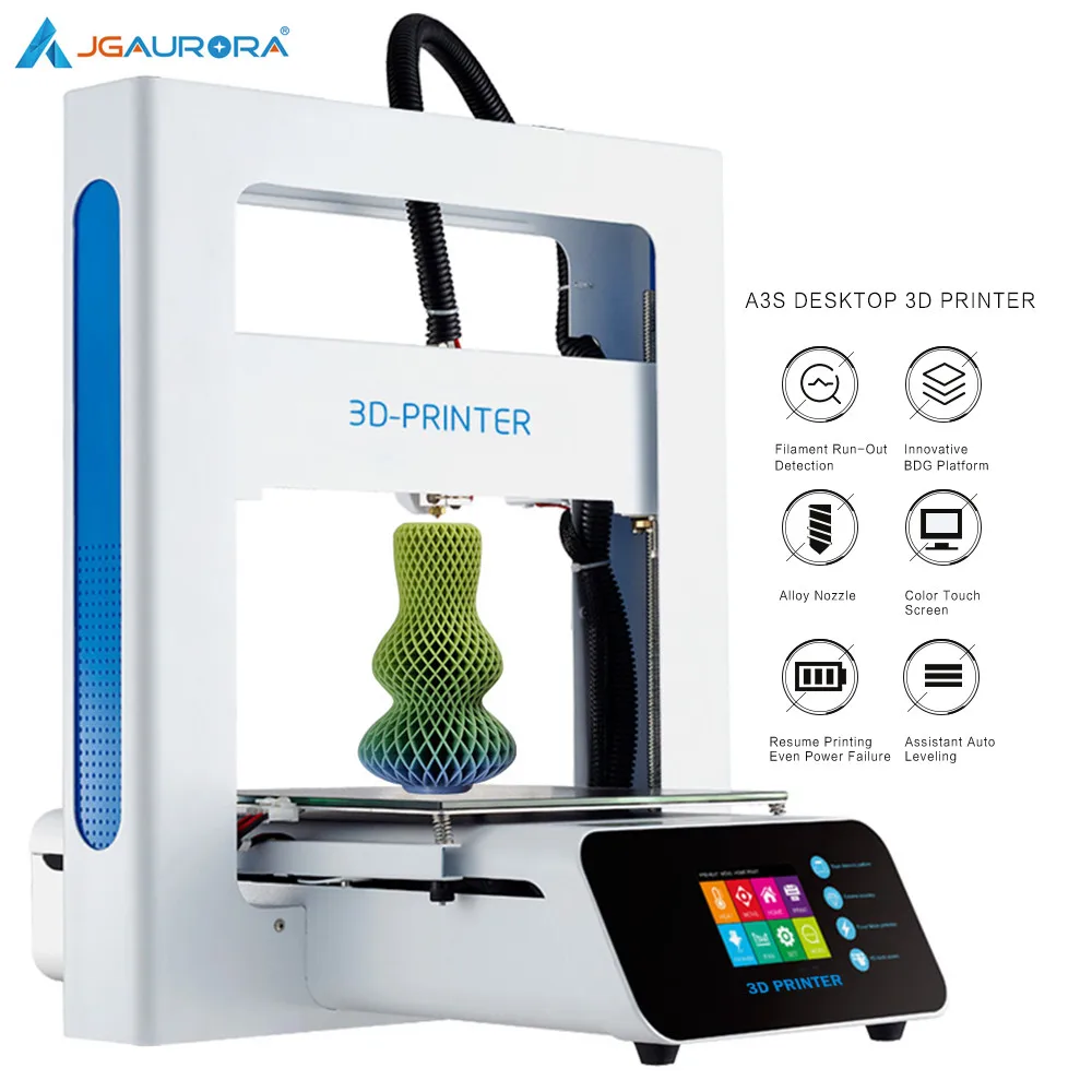 JGAURORA A3S 3D Printer Updated Prusa Ramps with Large Build Size Ship from Factory Directly or USA/UK/Germany/Russia Warehouse
JGAURORA A3S 3D Printer Updated Prusa Ramps with Large Build Size Ship from Factory Directly or USA/UK/Germany/Russia Warehouse