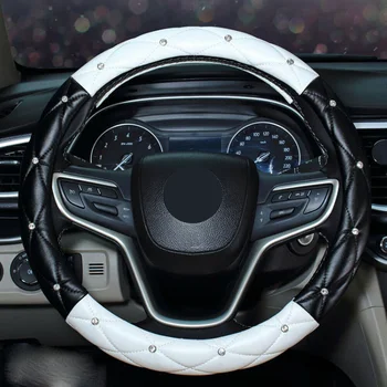 Universal Steering Wheel Cover Protective Black&White 38cm/15Inch Rhinestones Decoration
Universal Steering Wheel Cover Protective Black&White 38cm/15Inch Rhinestones Decoration