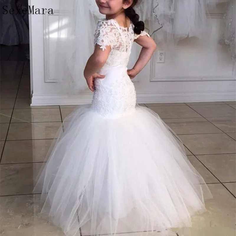 Short Sleeves Mermaid Girls Pageant Dresses Lace Mother And Girl Dress Flower Girl Dresses For Teens Holy First Communion
Short Sleeves Mermaid Girls Pageant Dresses Lace Mother And Girl Dress Flower Girl Dresses For Teens Holy First Communion