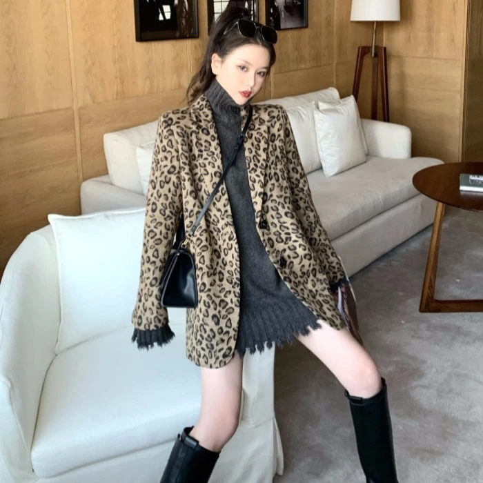 Leopard Print Ladies Blazer Retro Loose Casual Suit Jacket Long Sleeve High Street Stylish Party Spring Women's Clothing MM60NXZ
Leopard Print Ladies Blazer Retro Loose Casual Suit Jacket Long Sleeve High Street Stylish Party Spring Women's Clothing MM60NXZ
