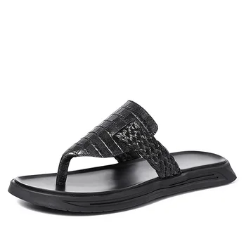 Outdoor Casual Mens Slippers Summer Leather Flip-flops Mens Fashion Soft Bottom All-match Cool Sandals men shoes cowhide
Outdoor Casual Mens Slippers Summer Leather Flip-flops Mens Fashion Soft Bottom All-match Cool Sandals men shoes cowhide