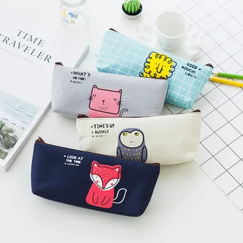 High Quality Cute Animal Pencil Case Canvas Zipper Pencil Bag For Boys and Girls Office School Stationery Supplies 
High Quality Cute Animal Pencil Case Canvas Zipper Pencil Bag For Boys and Girls Office School Stationery Supplies