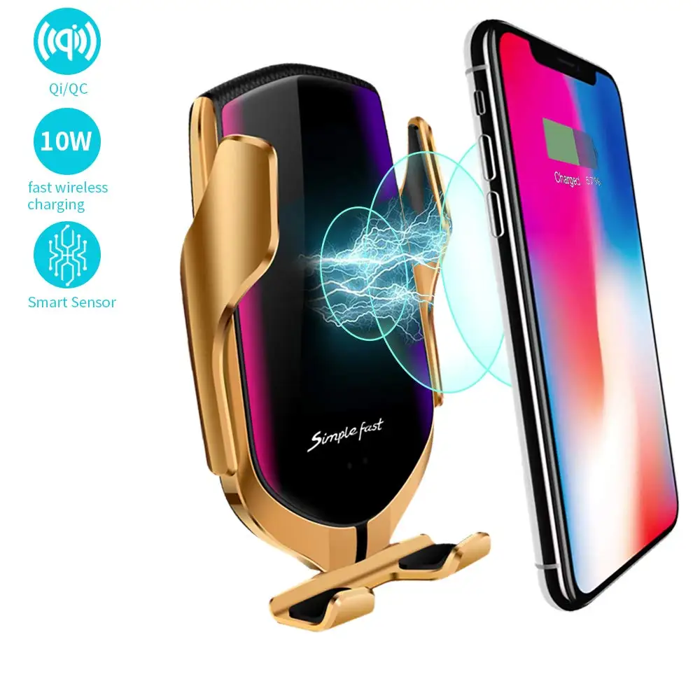 Wireless Car Charger Mount, Automatic Clamping QC/QI 10W Fast Charging Car Charger Holder
Wireless Car Charger Mount, Automatic Clamping QC/QI 10W Fast Charging Car Charger Holder