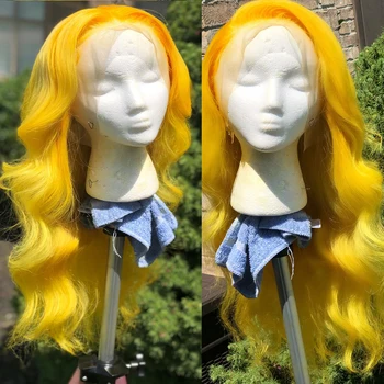 Long Body Wave Hair Synthetic Lace Front Wig Yellow Color Wig 26 Inch Glueless 180% Fiber Hair Wigs For Daily Women
Long Body Wave Hair Synthetic Lace Front Wig Yellow Color Wig 26 Inch Glueless 180% Fiber Hair Wigs For Daily Women