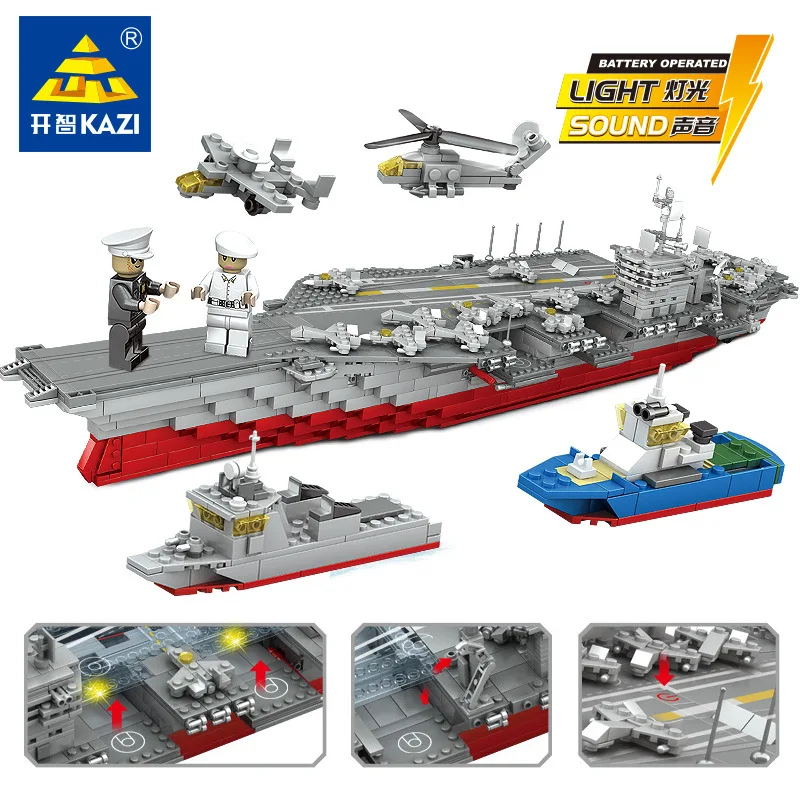 KAZI 10002 Military Kitty Hawk Aircraft Carrier Model Cruiser Large Building Blocks Children Assembled Toys
KAZI 10002 Military Kitty Hawk Aircraft Carrier Model Cruiser Large Building Blocks Children Assembled Toys