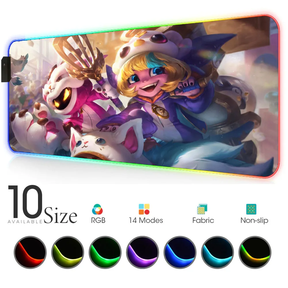 Cosplay League of legends RGB Mouse Pad Gamer Accessories computer persona LED MousePad Gaming Desk PC Rubber mat with Backlit
Cosplay League of legends RGB Mouse Pad Gamer Accessories computer persona LED MousePad Gaming Desk PC Rubber mat with Backlit