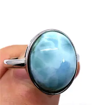 Top Natural Blue Larimar Ring Jewelry For Woman Man Crystal 16x13mm Oval Beads Silver Water Pattern Stone Adjustable Ring AAAAA
Top Natural Blue Larimar Ring Jewelry For Woman Man Crystal 16x13mm Oval Beads Silver Water Pattern Stone Adjustable Ring AAAAA