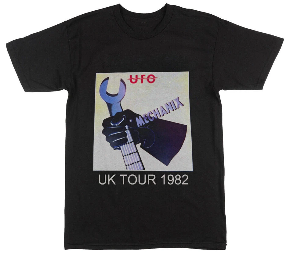 Футболка с принтом Ufo Uk British Mechanix Rock Band Tour футболка в стиле ретро|Футболки| |