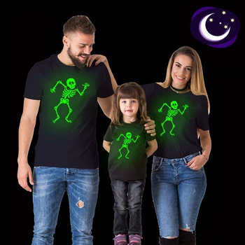 Glow In The Dark Skeleton Shirt Family Halloween T Shirts Funny Summer Short Sleeve Luminou Clothing Fashion Family Look Outfit
Glow In The Dark Skeleton Shirt Family Halloween T Shirts Funny Summer Short Sleeve Luminou Clothing Fashion Family Look Outfit