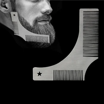 2 in 1 Stainless Steel Men Beard Shaping Comb Beard Styling Template Brush Trimmer Beard Modeling Template Carding Tool
2 in 1 Stainless Steel Men Beard Shaping Comb Beard Styling Template Brush Trimmer Beard Modeling Template Carding Tool