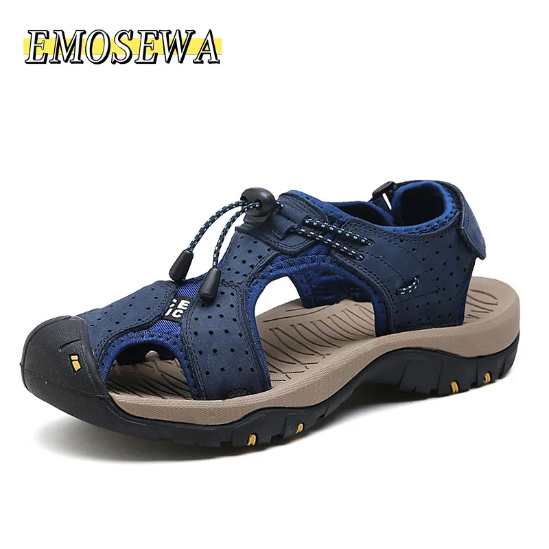 EMOSEWA Brand Genuine Leather Men Shoes Summer New Large Size Men's Sandals Men Sandals Fashion Sandals Slippers Big Size 38-45
EMOSEWA Brand Genuine Leather Men Shoes Summer New Large Size Men's Sandals Men Sandals Fashion Sandals Slippers Big Size 38-45