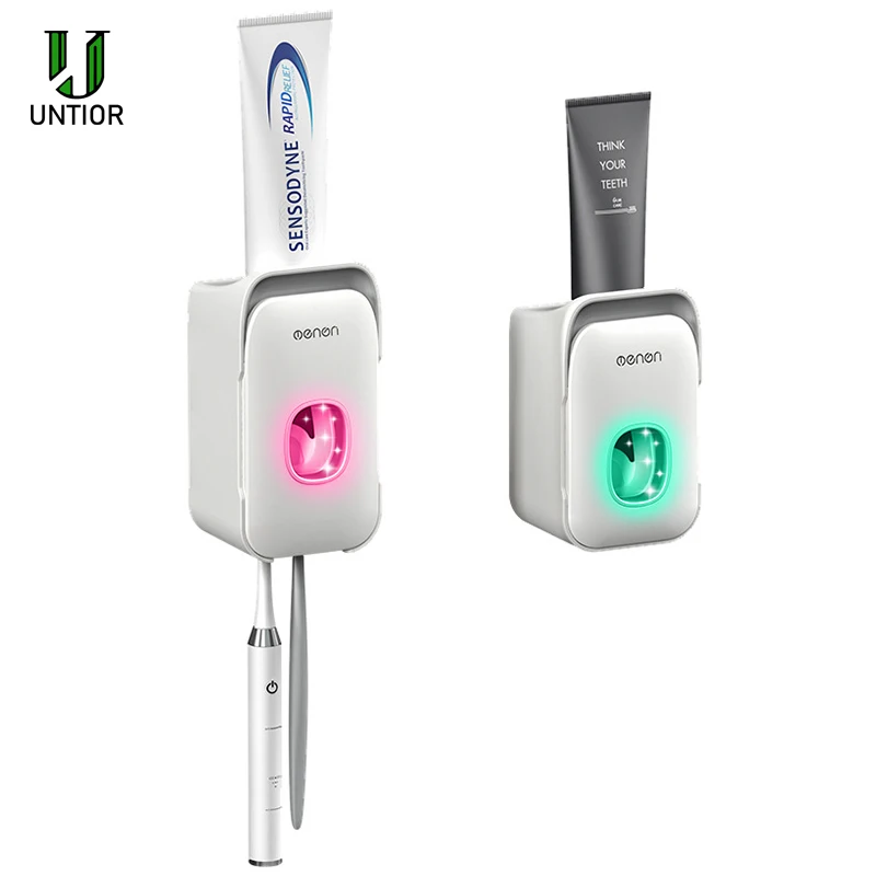 UNITOR Wall Mounted Toothbrush Holder Automatic Toothpaste Dispenser Toothbrush Storage Rack Plastic Bathroom Accessories Set
UNITOR Wall Mounted Toothbrush Holder Automatic Toothpaste Dispenser Toothbrush Storage Rack Plastic Bathroom Accessories Set
