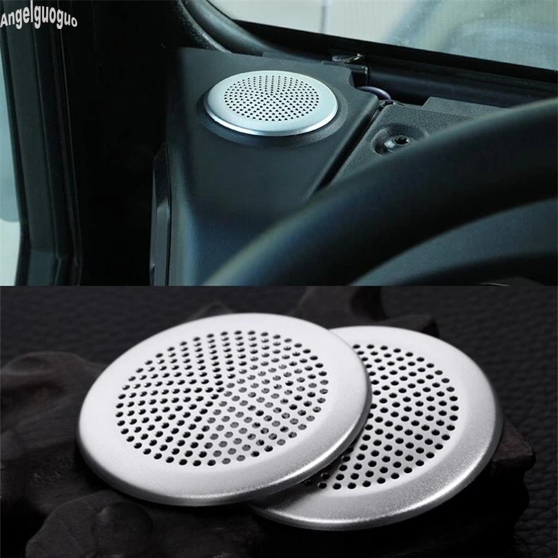 Metal For Land rover Defender 2015-18 Accessories Car Center Console Horn Cover Net Loudspeaker Decoration Sticker Car-styling