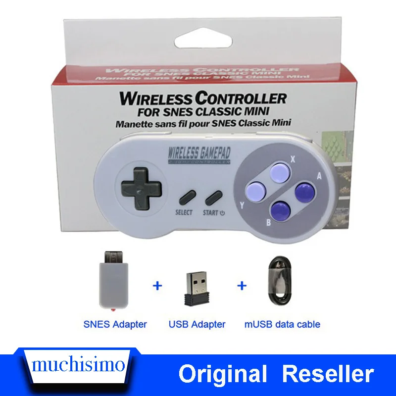 Wireless Gamepads 2.4GHZ Joypad Joystick Controller for SNES Super Nintendo Classic MINI Console Gamepad
Wireless Gamepads 2.4GHZ Joypad Joystick Controller for SNES Super Nintendo Classic MINI Console Gamepad