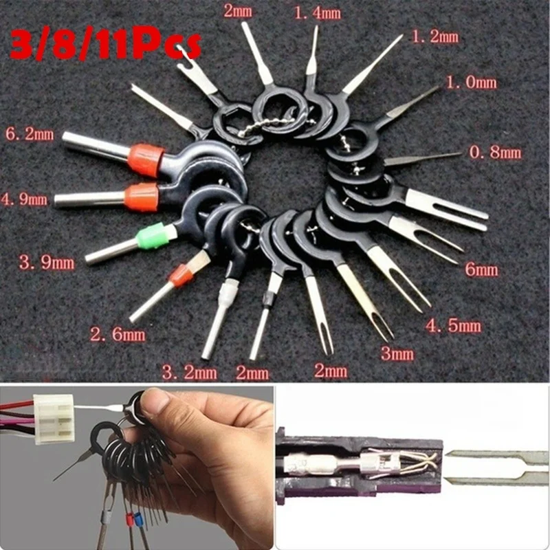 11PCS Automotive Plug Car Terminal Remove Tool Set Key Car Electrical Wire Crimp Connector Pin Extractor Kit Accessories Steel
11PCS Automotive Plug Car Terminal Remove Tool Set Key Car Electrical Wire Crimp Connector Pin Extractor Kit Accessories Steel