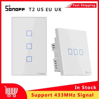 SONOFF T2 US EU UK TX Series 433 RF Smart WiFi Switch Home Automation Support eWelink APP Compatible with Google Home Alexa
SONOFF T2 US EU UK TX Series 433 RF Smart WiFi Switch Home Automation Support eWelink APP Compatible with Google Home Alexa