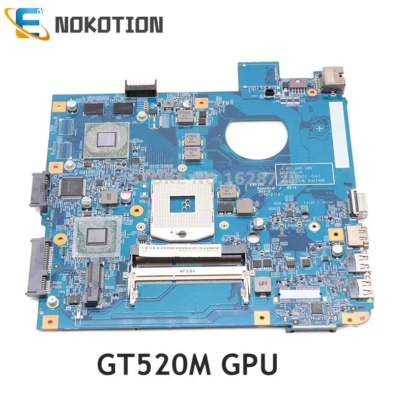 Материнская плата NOKOTION MBRHY01002 48.4IQ01.041 для ноутбука Acer aspire 4750 4750G 4755G HM65 DDR3 GT520M GPU |