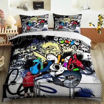Bed Cover Set Boy's Bedding Sets Hip-Hop Graffiti 3D Duvet Cover Set 3d Bedding Set A Boys Quilt Cover Duvet Cover For Boys
Bed Cover Set Boy's Bedding Sets Hip-Hop Graffiti 3D Duvet Cover Set 3d Bedding Set A Boys Quilt Cover Duvet Cover For Boys