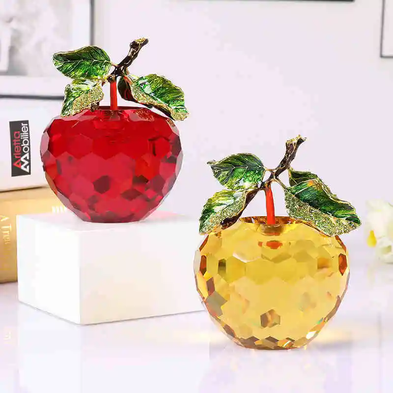 60/80mm Crystal Chirstmas Eve Apple Glass Craft Santa Present Romantic Creative Birthday Gift Home Decor Ornament | Дом и сад