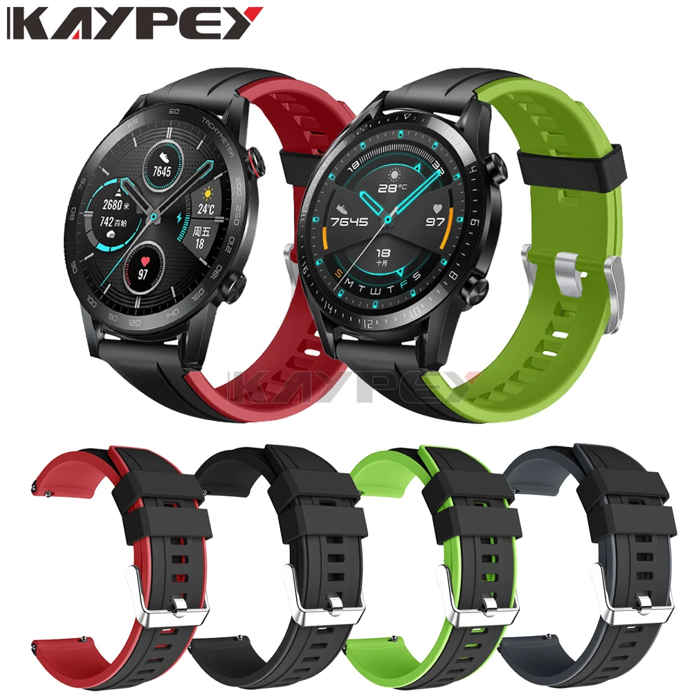 22mm Silicone Wristband Strap for HUAWEI watch GT 2 46mm / GT Active 46mm HONOR Magic strap Bracelet GT 2e Smartwatch Watchband
22mm Silicone Wristband Strap for HUAWEI watch GT 2 46mm / GT Active 46mm HONOR Magic strap Bracelet GT 2e Smartwatch Watchband