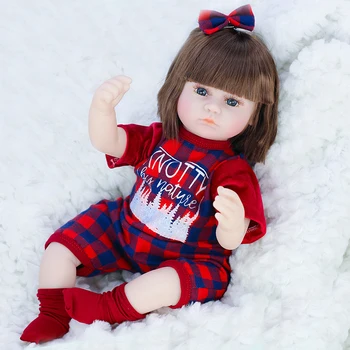 42CM Stuffed Body Reborn Baby Dolls Toys For Girls Fashion Plaid Style Clothes Short Straight Hair Soft Dolls Bebe Cute Gifts
42CM Stuffed Body Reborn Baby Dolls Toys For Girls Fashion Plaid Style Clothes Short Straight Hair Soft Dolls Bebe Cute Gifts