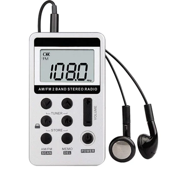 AM FM Portable Pocket Radio, Mini Digital Tuning Stereo with Rechargeable Battery and Earphone for Walk/Jogging/Gym/Camping (Sil
AM FM Portable Pocket Radio, Mini Digital Tuning Stereo with Rechargeable Battery and Earphone for Walk/Jogging/Gym/Camping (Sil