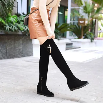 New pattern Europe and America Extra large code Women's Boots 6cm Increased internal Elastic boots Superior quality Over knee
New pattern Europe and America Extra large code Women's Boots 6cm Increased internal Elastic boots Superior quality Over knee