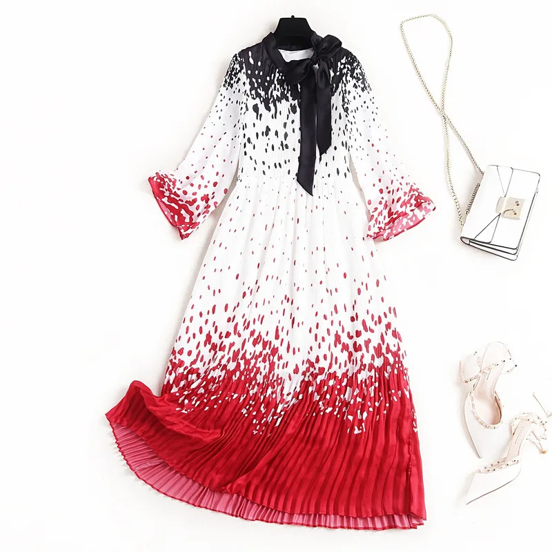Summer Sundresses and Dresses 2020 Women Casual Dress with Print Mid-Calf Flare Sleeve Bow 3/4 Sleeve Vestidos Elegant Dress
Summer Sundresses and Dresses 2020 Women Casual Dress with Print Mid-Calf Flare Sleeve Bow 3/4 Sleeve Vestidos Elegant Dress