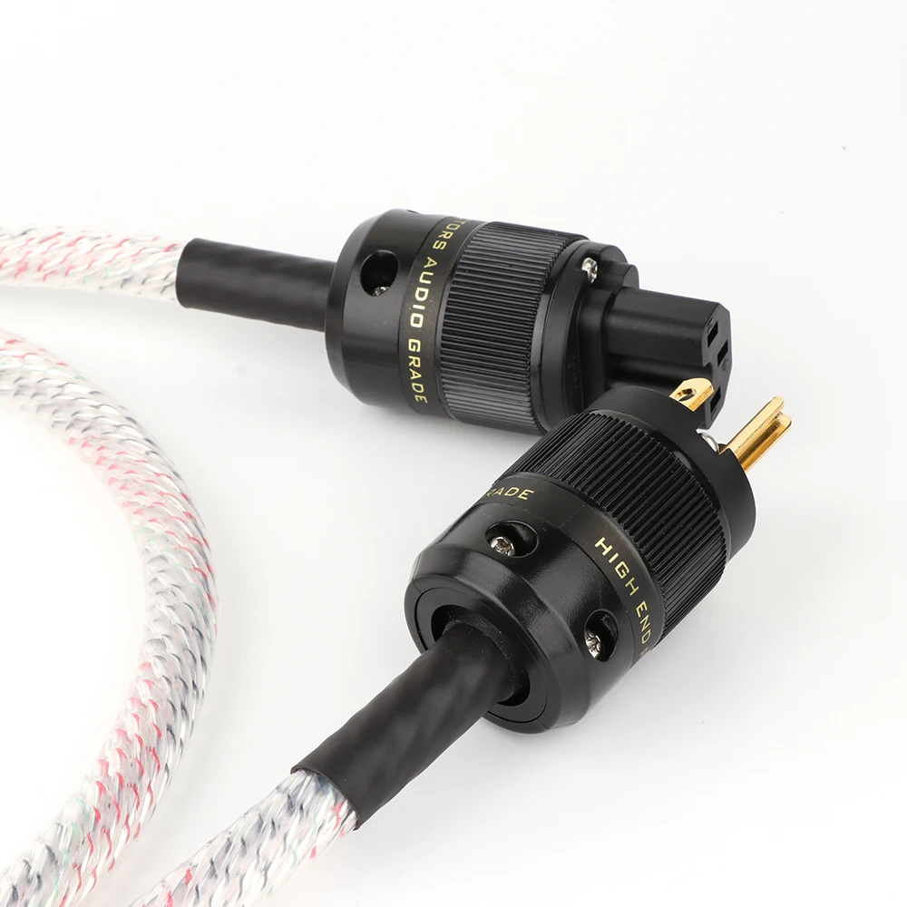 Hiifi audio OCC silver plated US version AC power cable hi-end gold plated US power connector plug cord
Hiifi audio OCC silver plated US version AC power cable hi-end gold plated US power connector plug cord