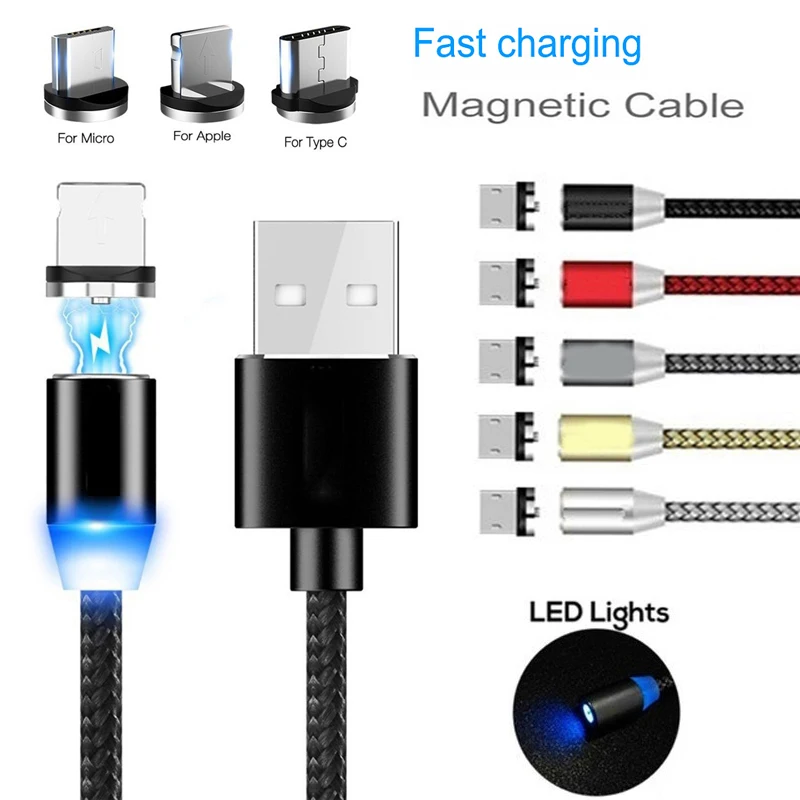 Micro USB Magnetic LED Fast Charger Cable For iPhone XS MAX XR Samsung S10 S9 S8 Note 10 9 8 Redmi 5 5A 6 6A Type C Data Cable
Micro USB Magnetic LED Fast Charger Cable For iPhone XS MAX XR Samsung S10 S9 S8 Note 10 9 8 Redmi 5 5A 6 6A Type C Data Cable