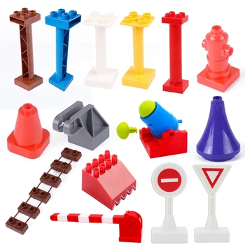 Duplo City Building Blocks Traffic Sign Roof Barrier Pillar Fire Hydrant Swing Drawbridge Toys For Children DIY Big Size Gifts
Duplo City Building Blocks Traffic Sign Roof Barrier Pillar Fire Hydrant Swing Drawbridge Toys For Children DIY Big Size Gifts